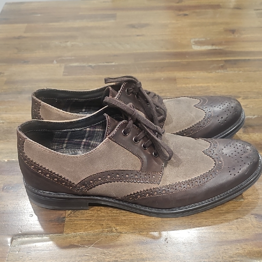 Johnston & Murphy Brown Wingtip Oxfords Classic Brogue Design - Picture 3 of 6